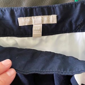 Blue and white stripped skirt